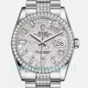 Rolex Day-Date 36mm 118346 Men's Meteorite Dial President Bracelet