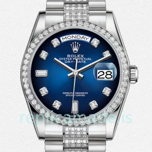 Rolex Day-Date 128349 36mm Men's Automatic Silver-tone