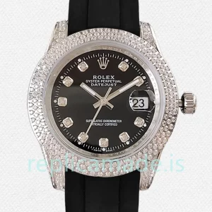 Rolex Datejust 40mm Men's 16234 Silver-tone Rubber Band